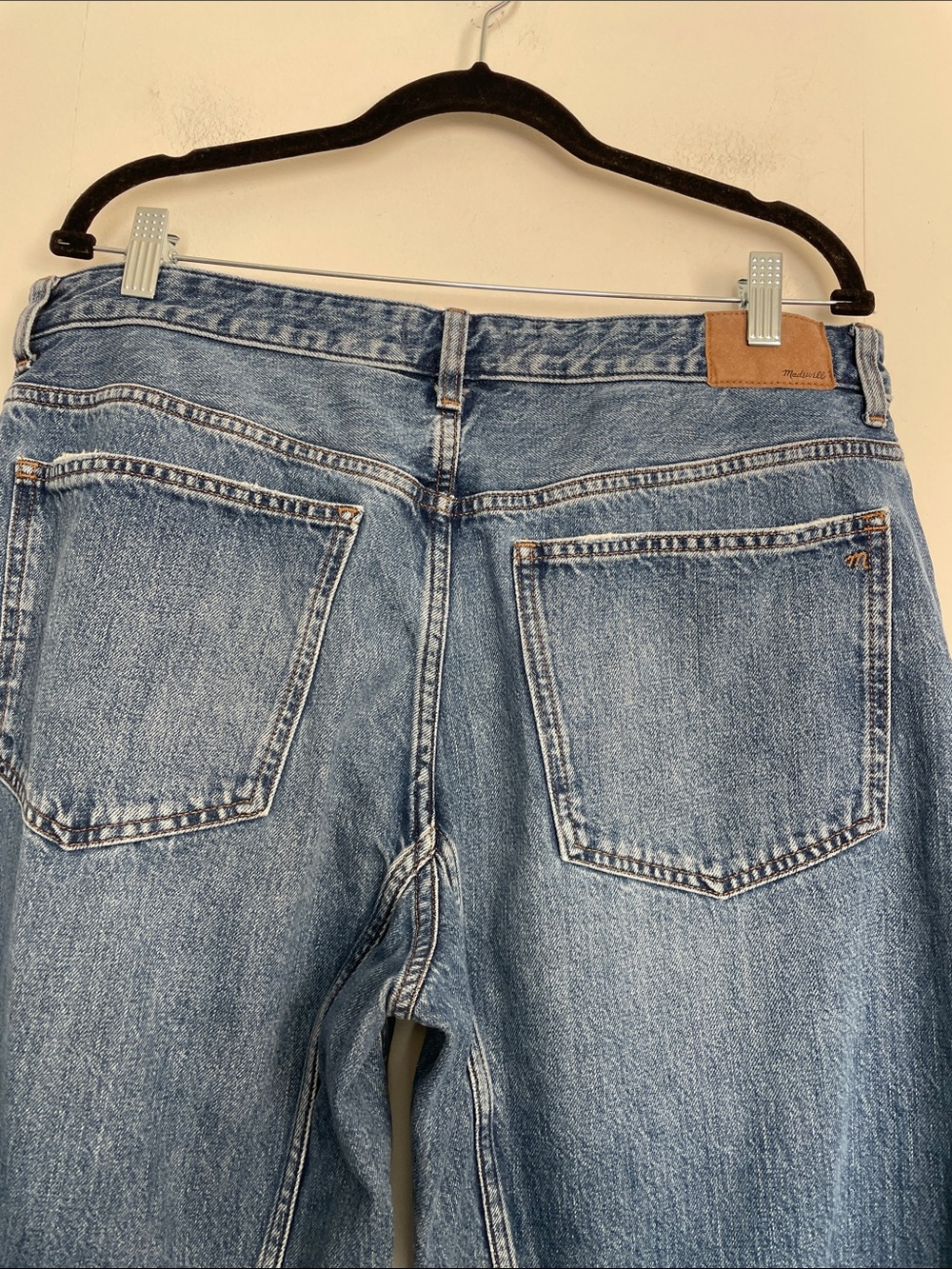 Madewell The Darted Barrel Leg Button Fly Blue Jeans Women's 31 (36) Casual Pant - Picture 6 of 8